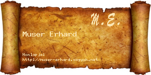 Muser Erhard névjegykártya